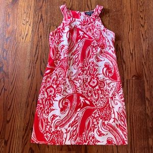 Perceptions Red and White Dress